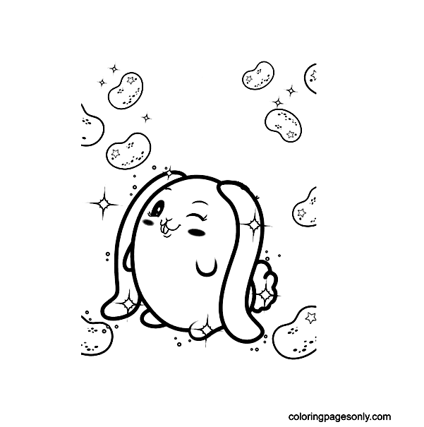 Kawaii Hare Coloring Pages