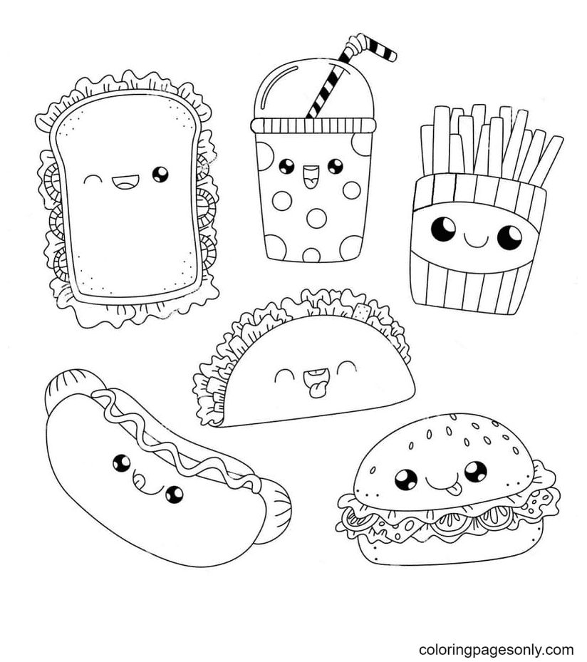 Get This Kawaii Coloring Pages Food Doodle Printable Vrogue co