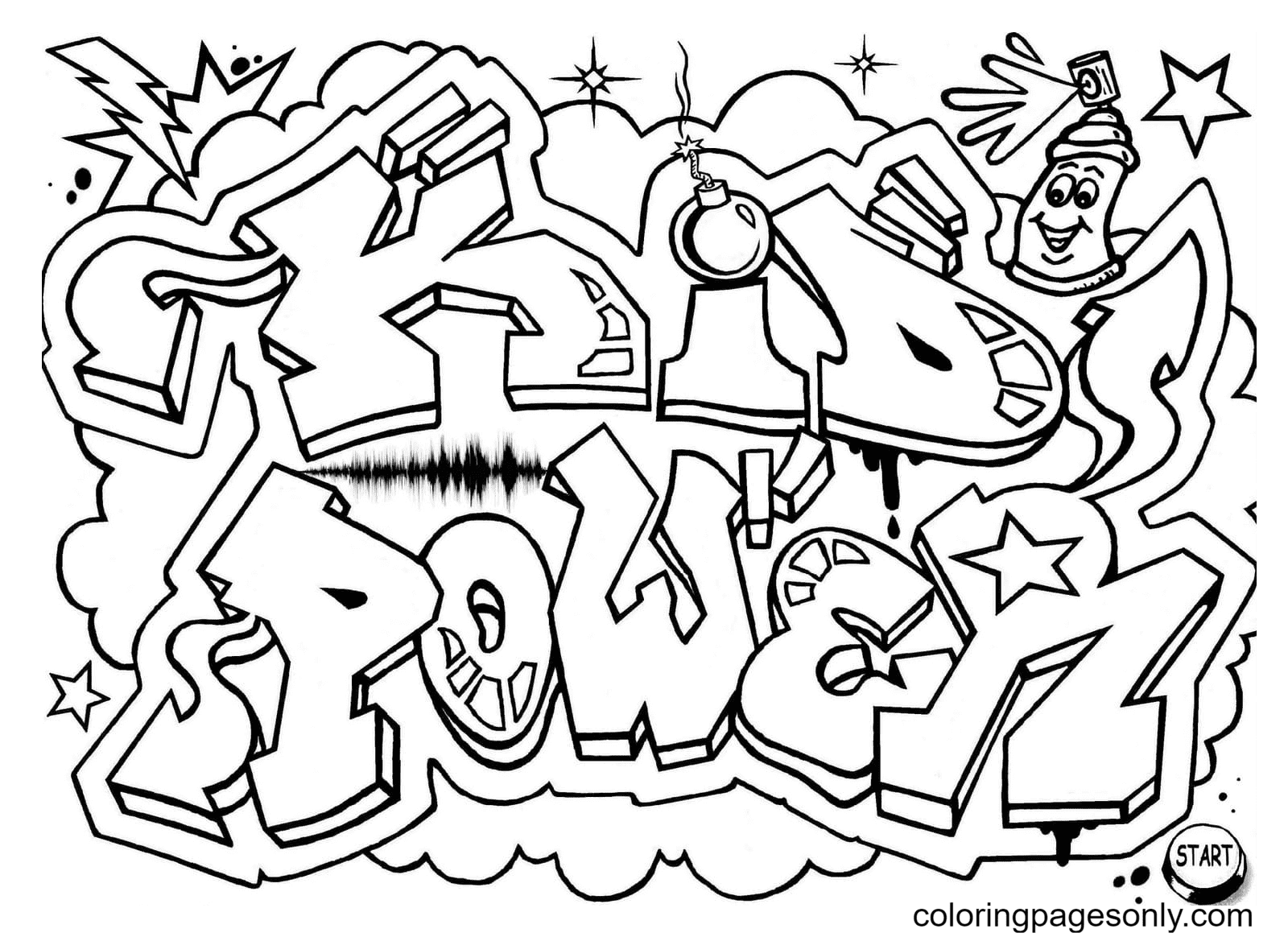 Kid power Coloring Page