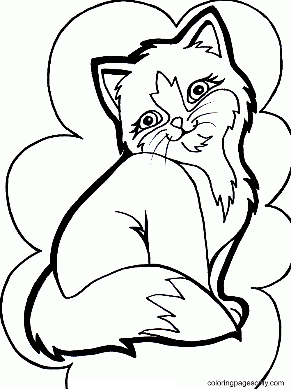 Kitten Have Amazing Fur Coloring Page