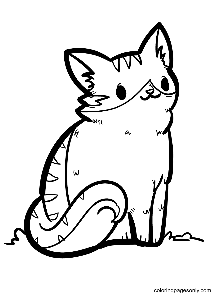 Kitten Have An Interesting Coat Coloring Page