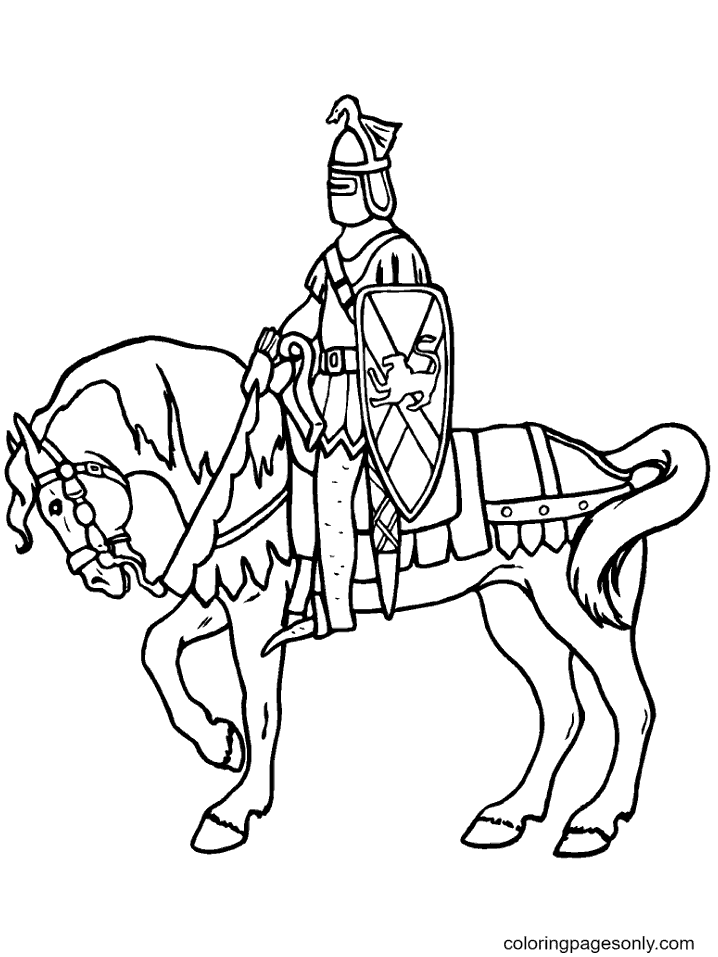 Chevalier sur cheval de Knight