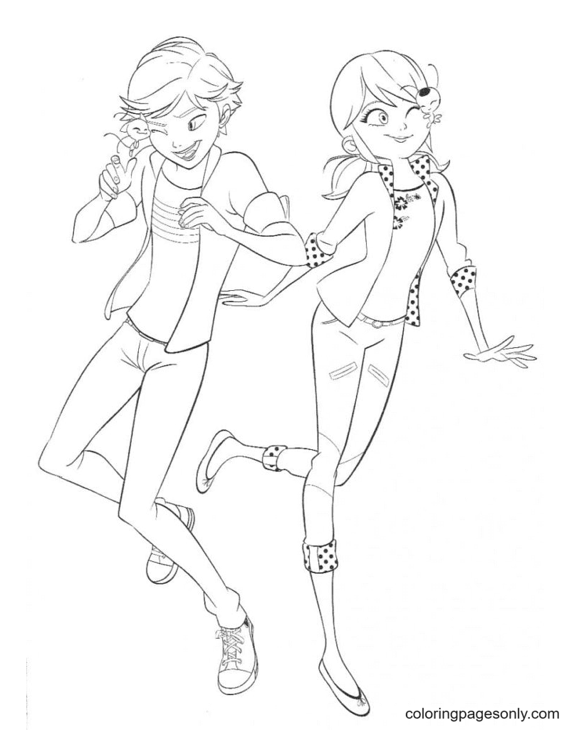 Miraculous Lady bug e Cat noir - Para Imprimir e Colorir  Ladybug coloring  page, Cartoon coloring pages, Disney coloring pages