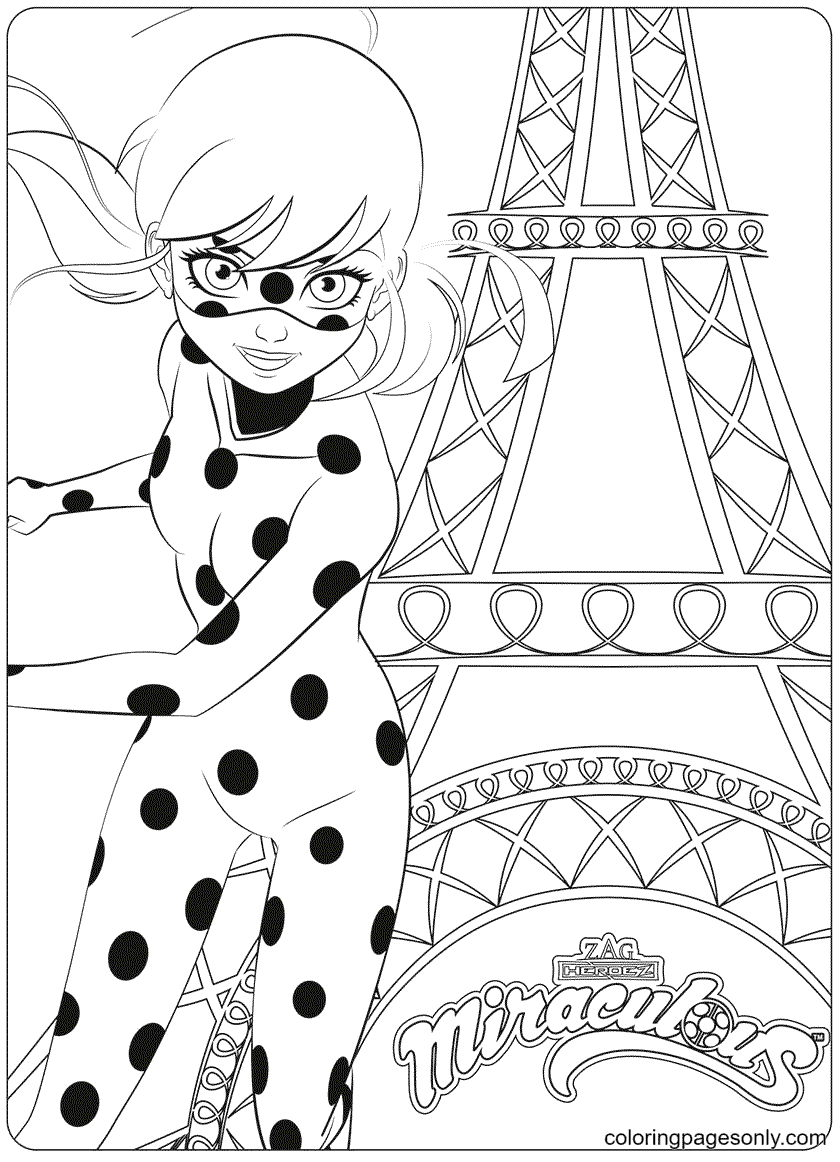 Ladybug from Miraculous Coloring Pages