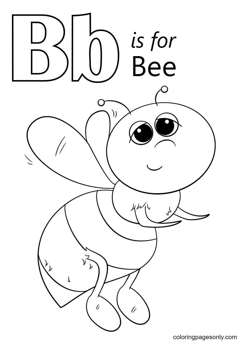 A letra B é para a abelha da letra B