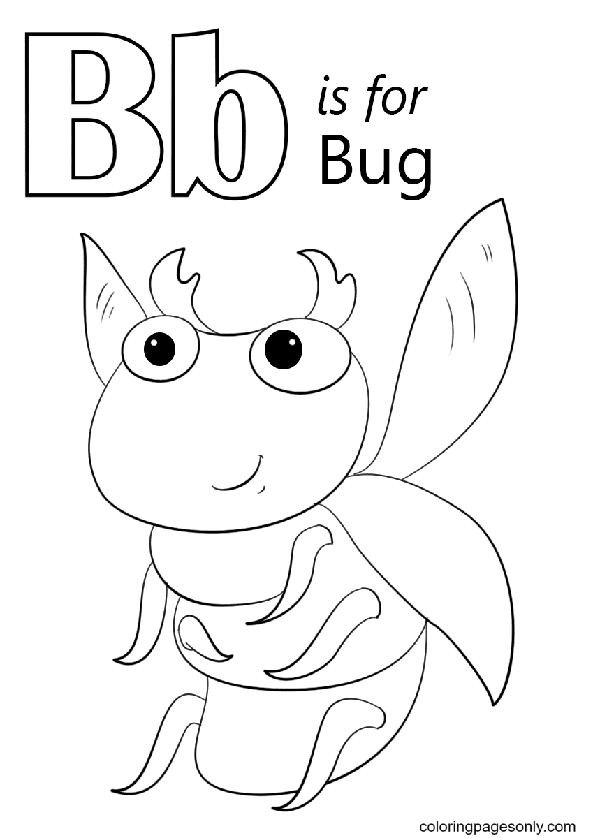 字母 B 代表字母 B 中的 Bug