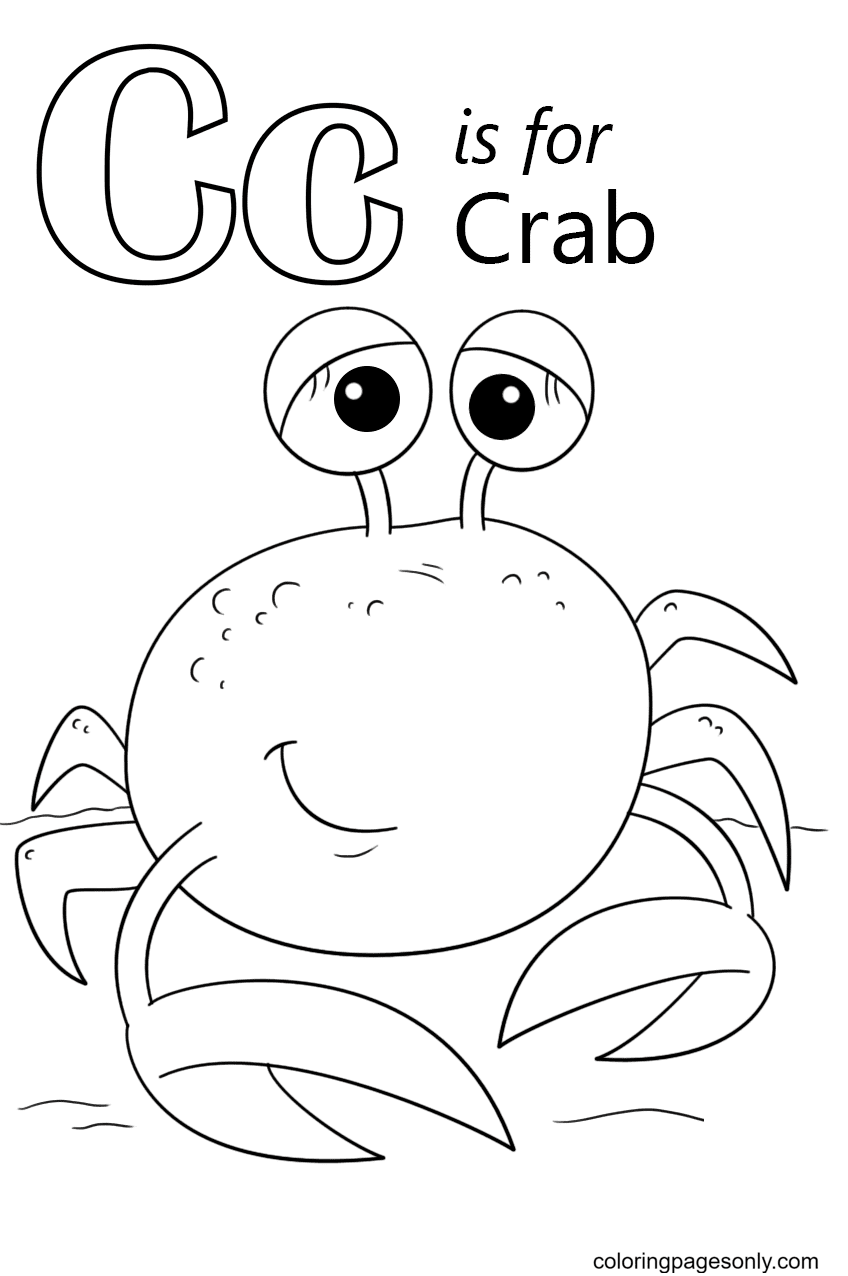 Buchstabe C steht für Krabbe aus Buchstabe C