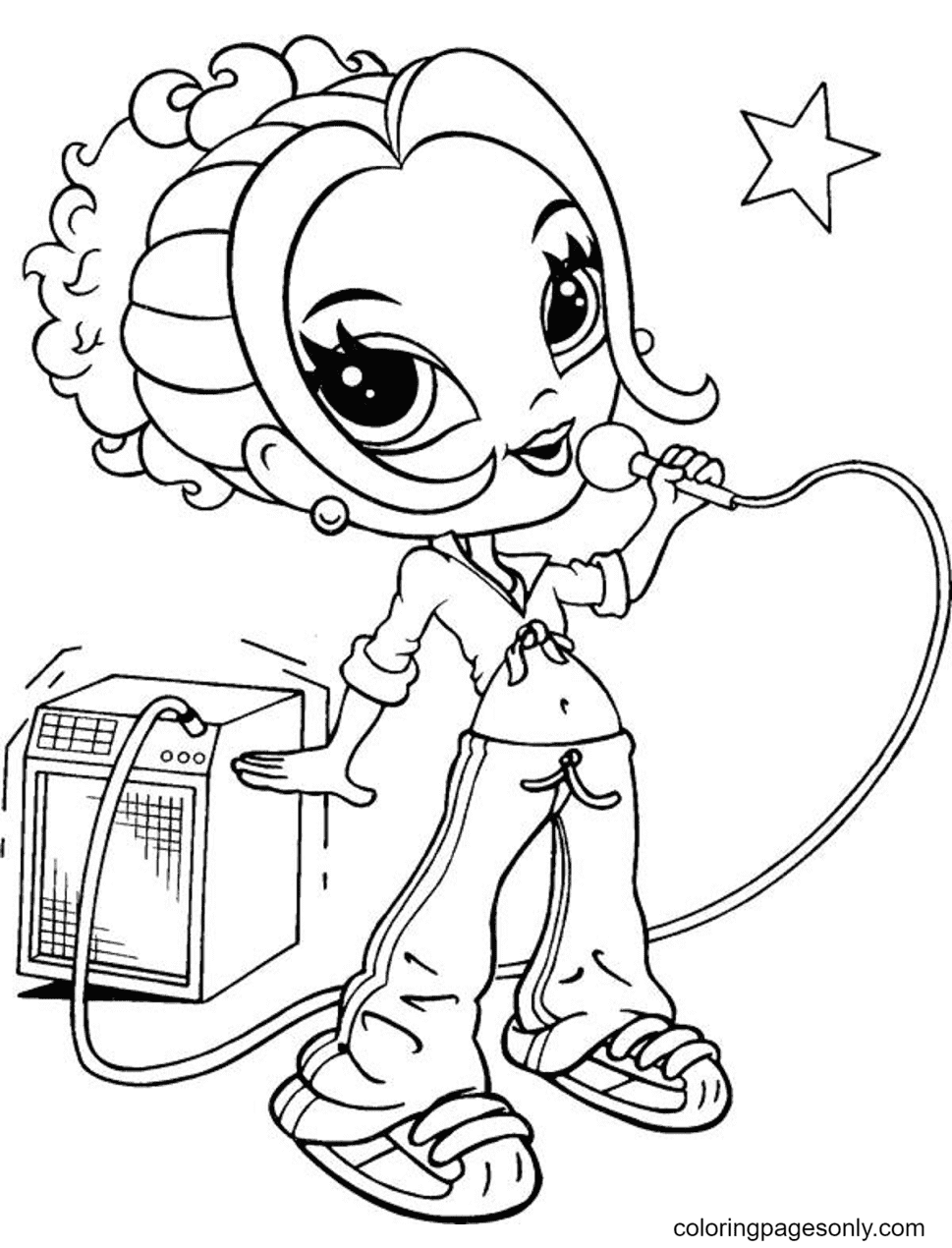Lisa Frank Singing Coloring Pages