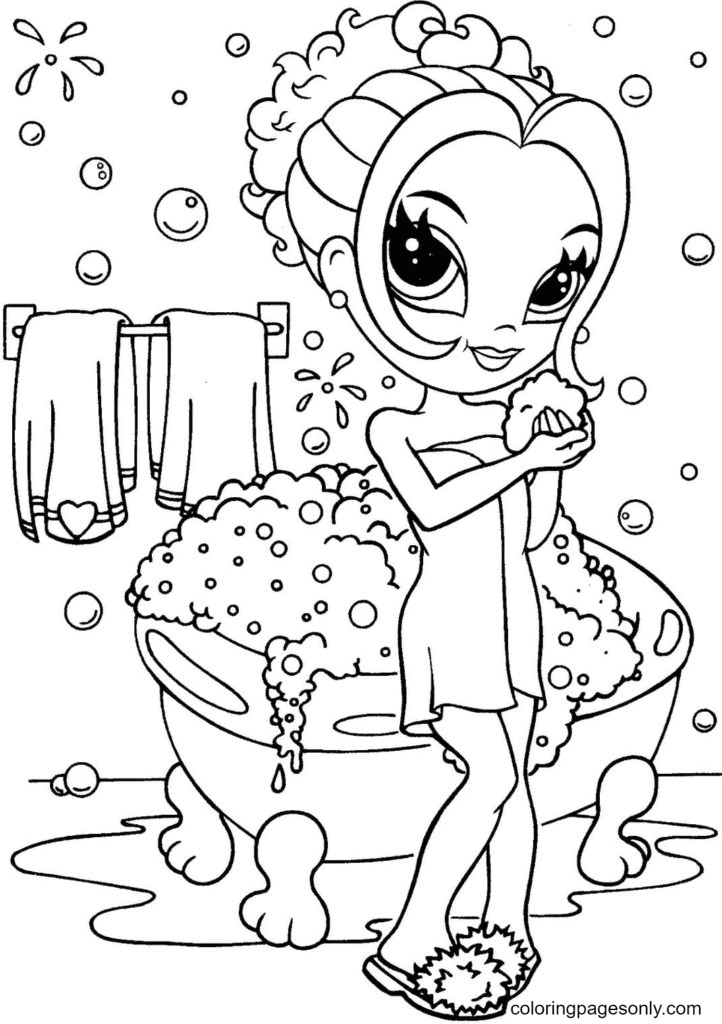 Lisa Frank fa il bagno da Stampabile Lisa Frank