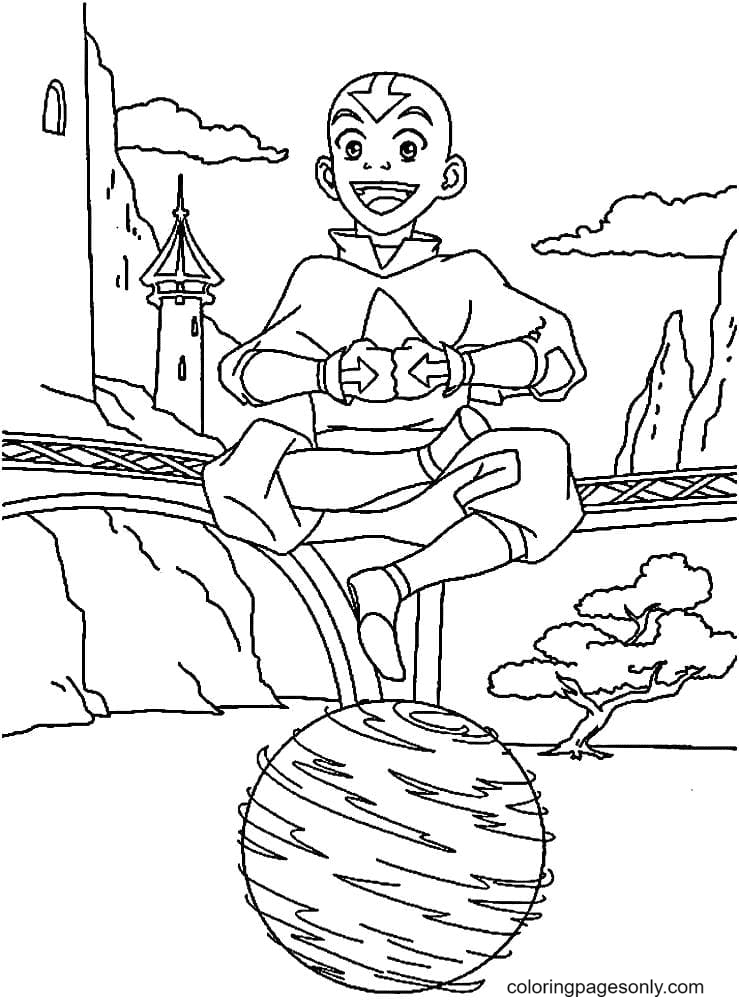 Little Aang Coloring Page