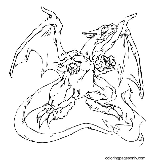 Lizardon Charizard Coloring Pages