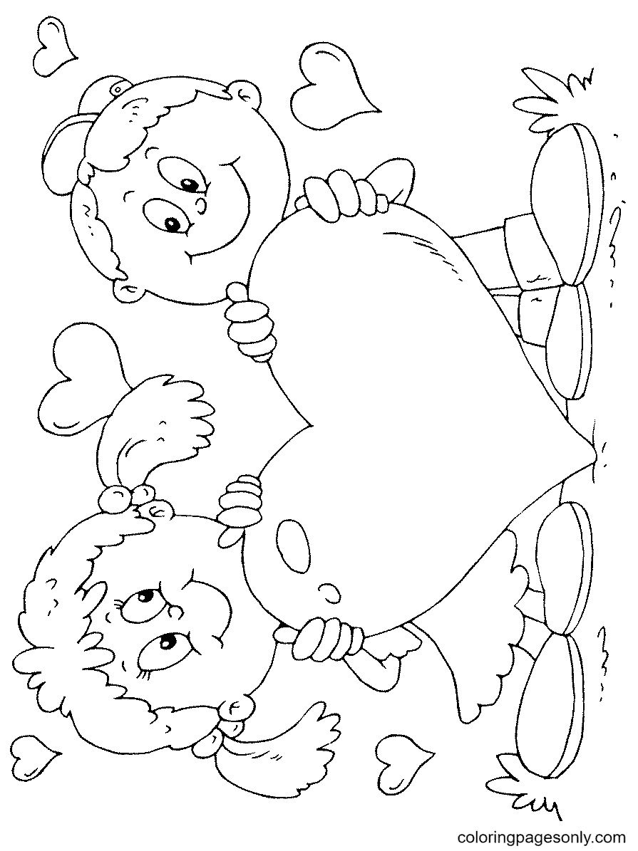 Love Hearts Coloring Pages
