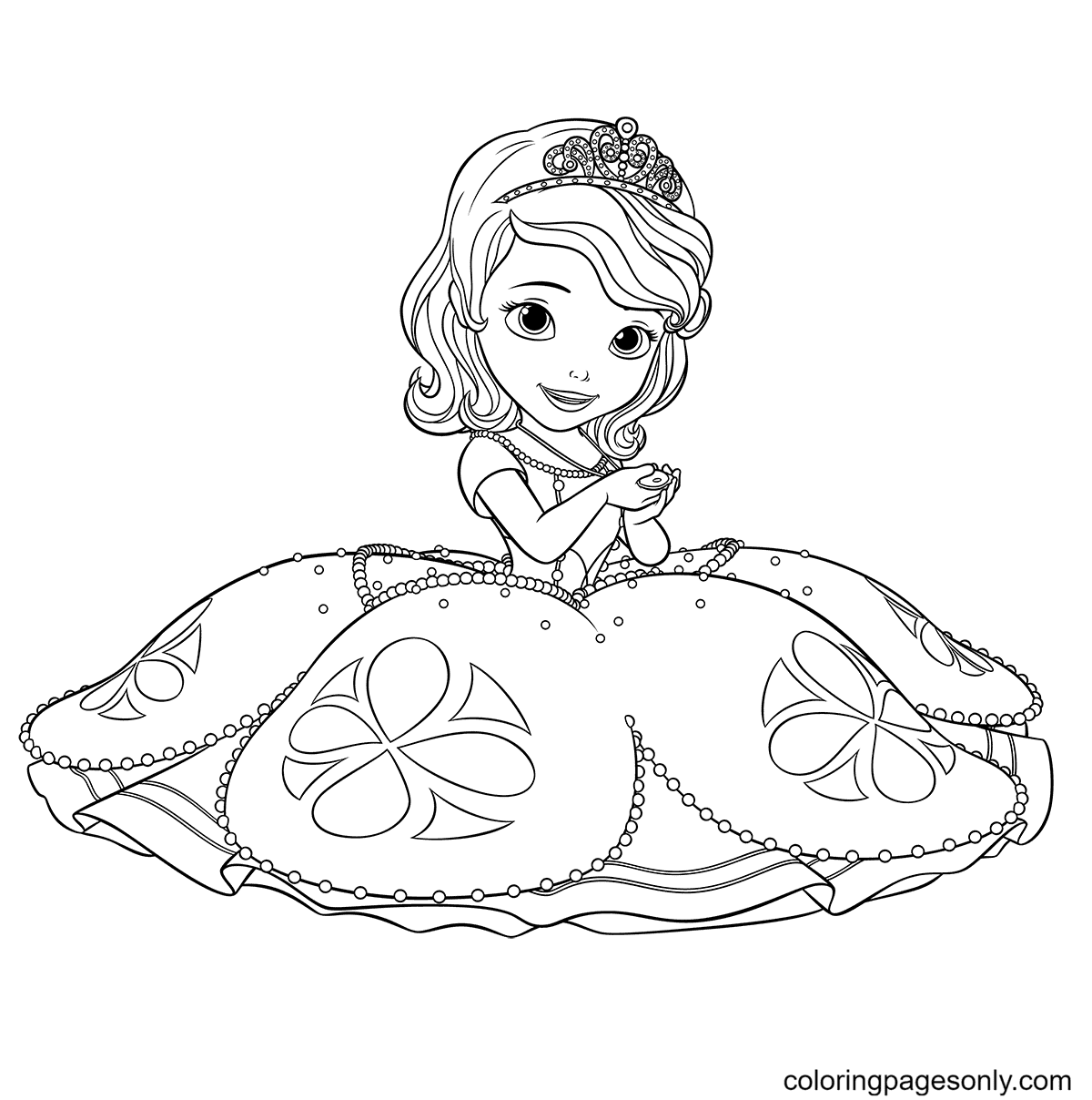 Lovely Princess Sofia Coloring Page