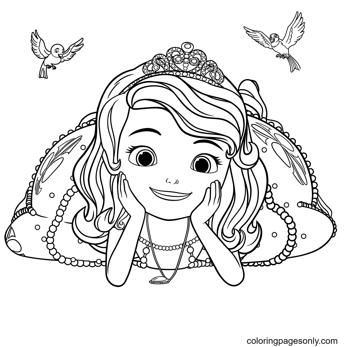 Lovely Sofia Coloring Pages   Sofia The First Coloring Pages ...
