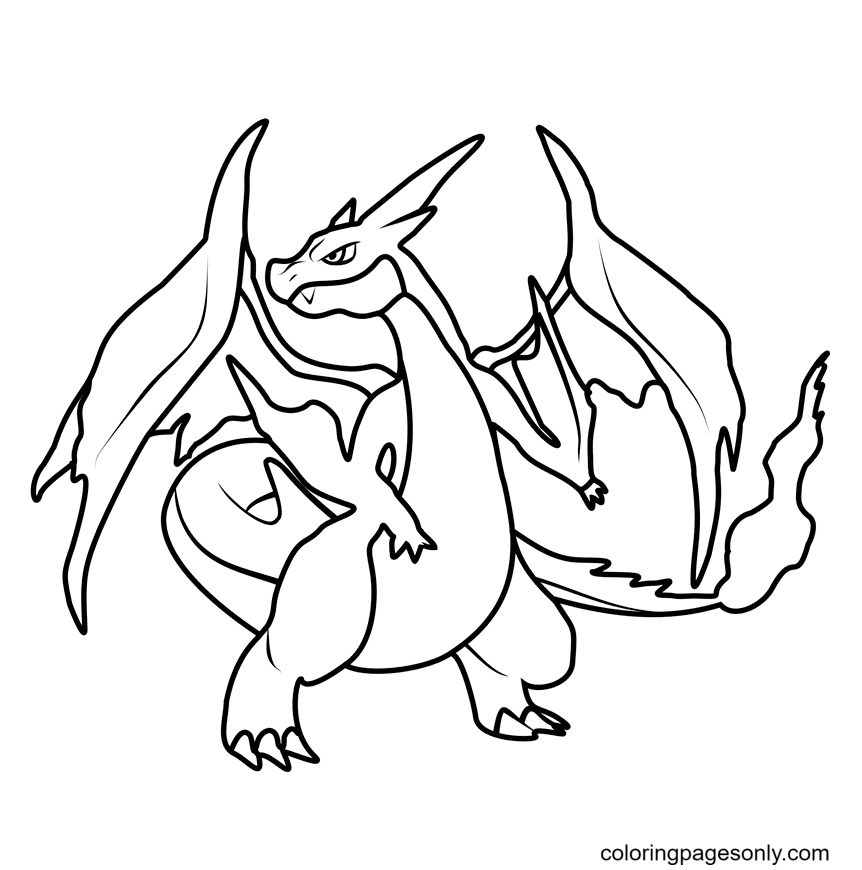 Mega Charizard Printable Coloring Pages Charizard Coloring Pages Coloring Pages For Kids And 