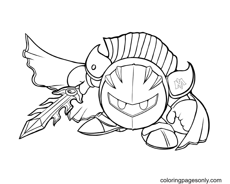 Meta Knight Coloring Pages