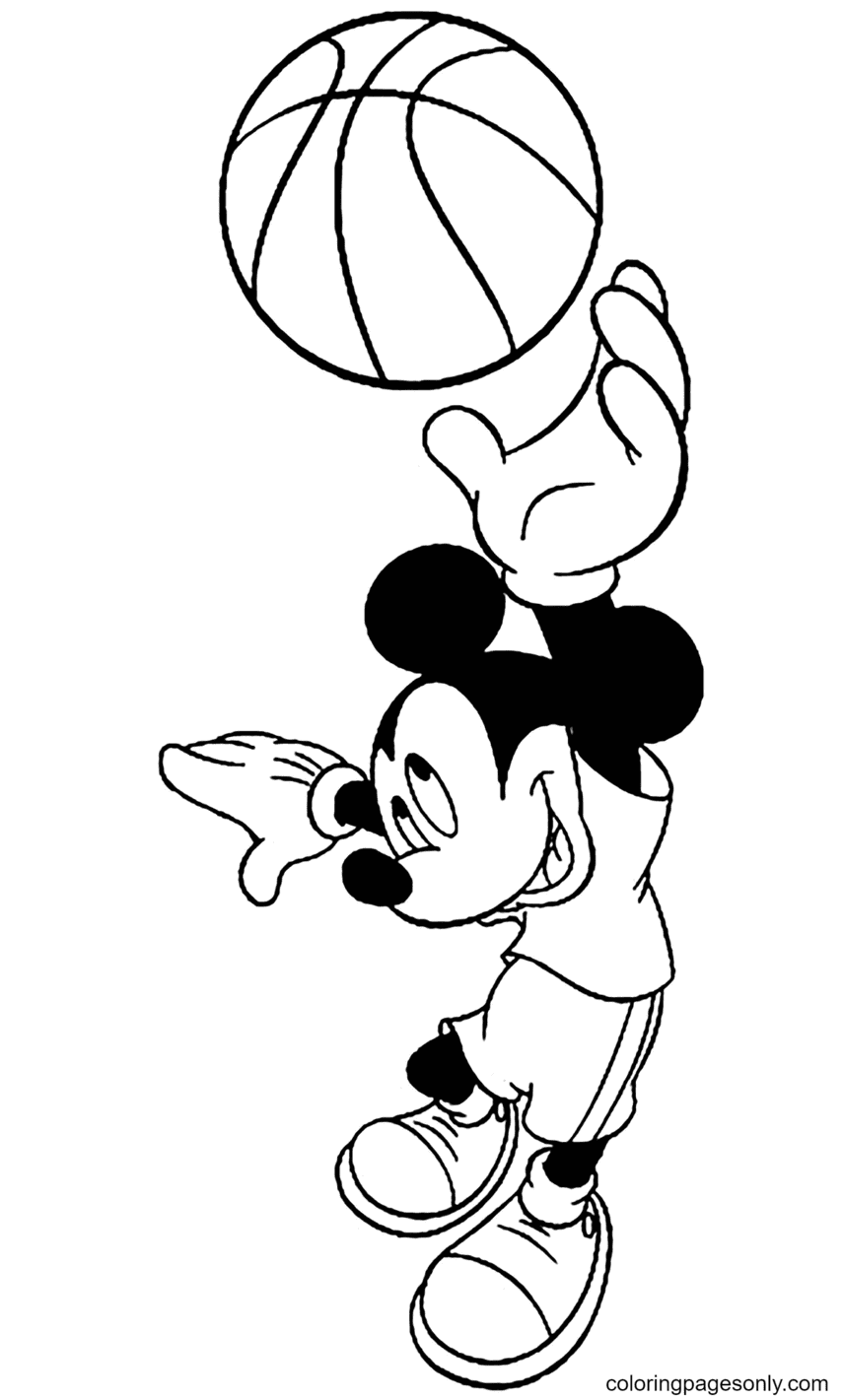 Mickey Mouse Basketball Coloring Page Mickey Mouse Coloring Pages 