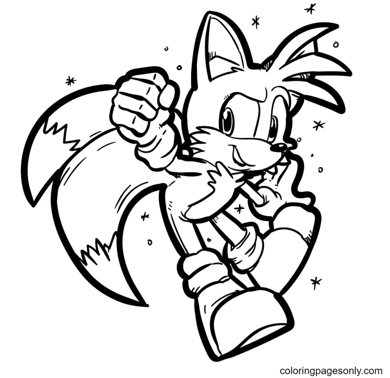 Miles Tails Prower Coloring Pages
