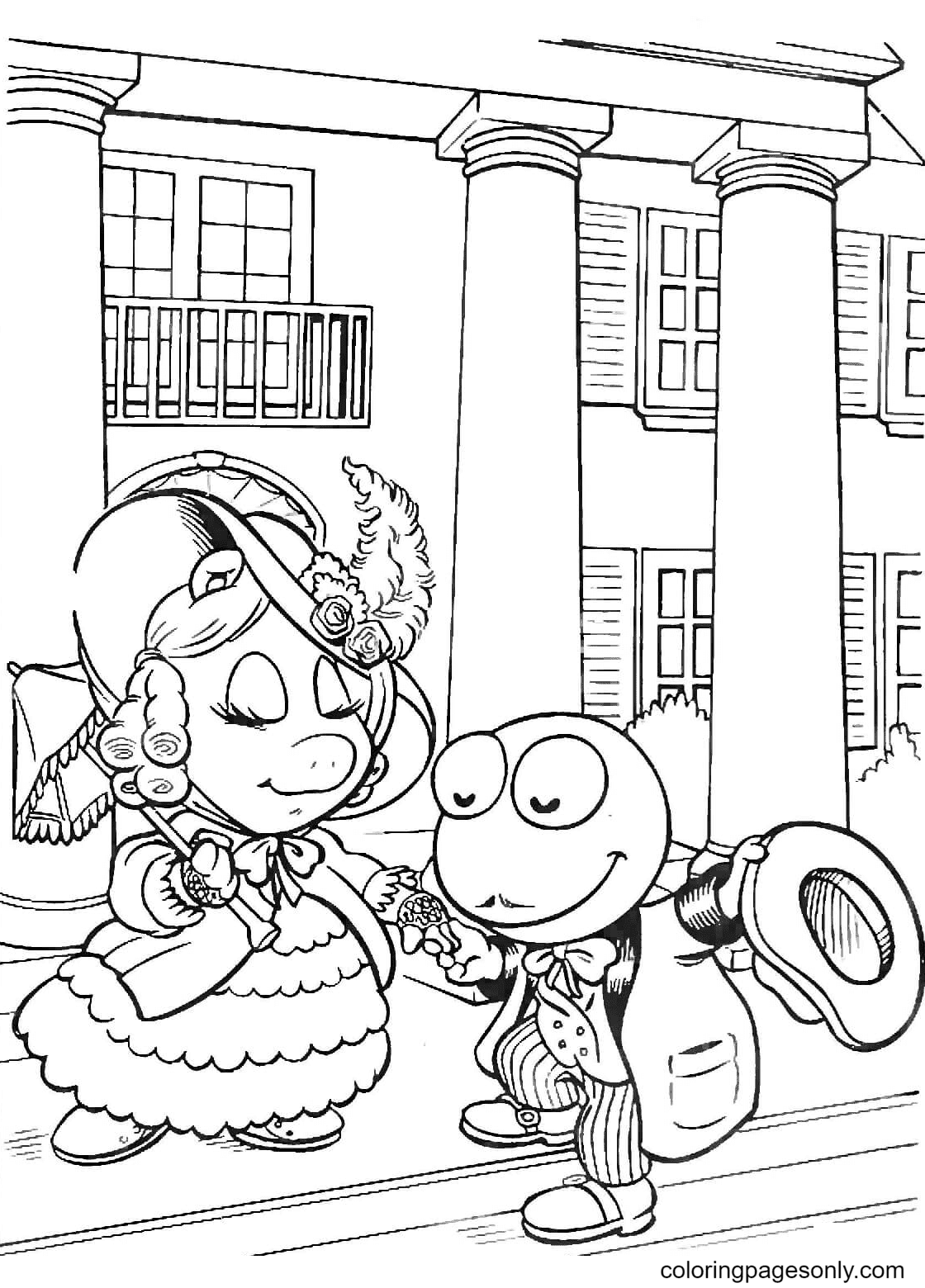 Miss Piggy And Kermit Coloring Pages