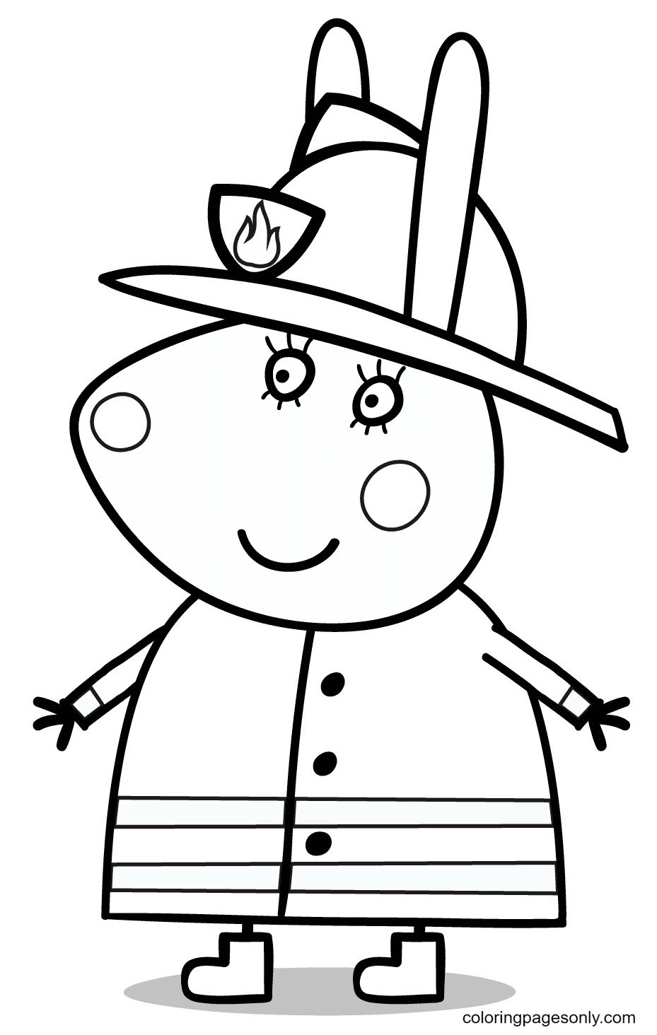 Miss Rabbit Coloring Page