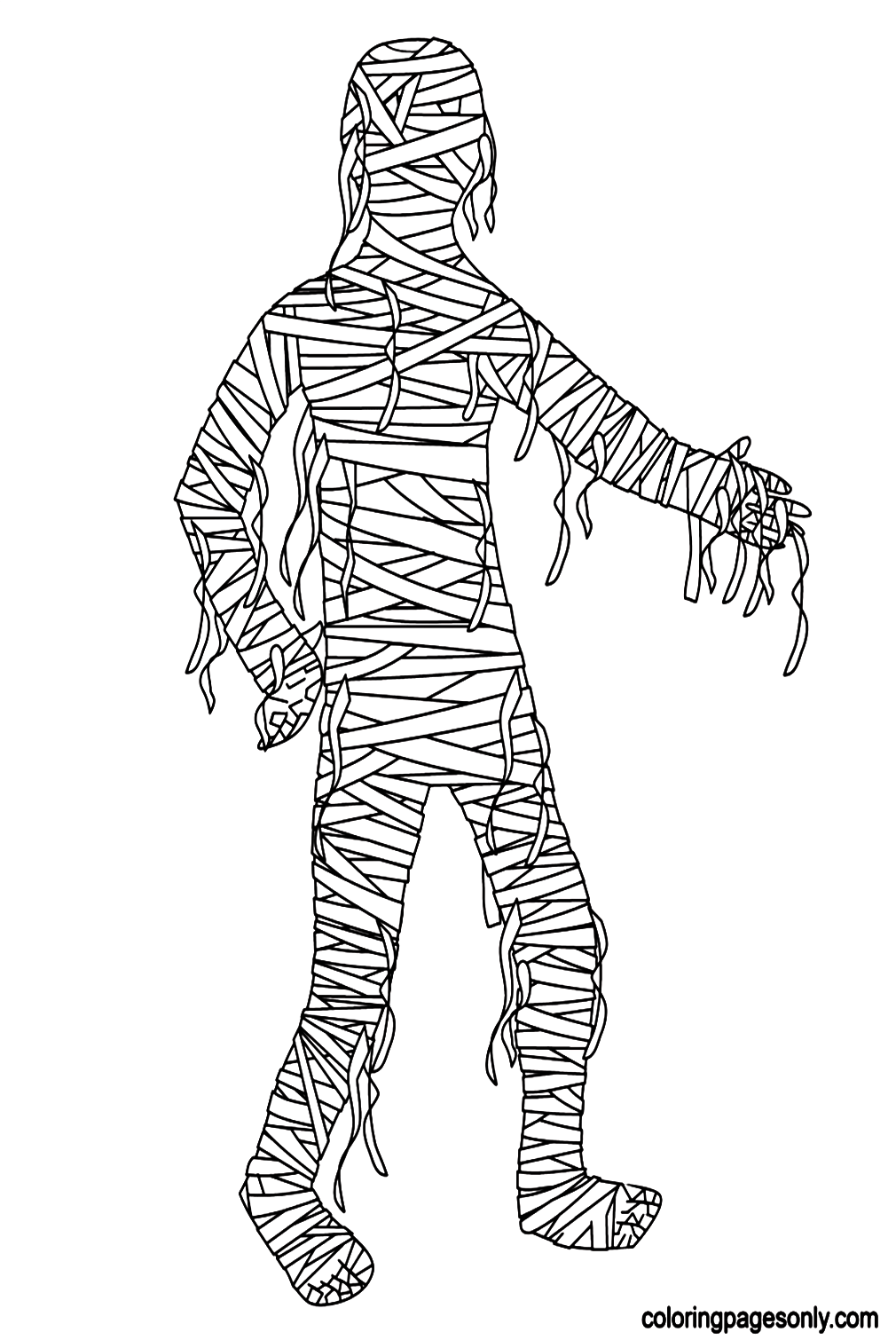 Mummy Free Coloring Pages