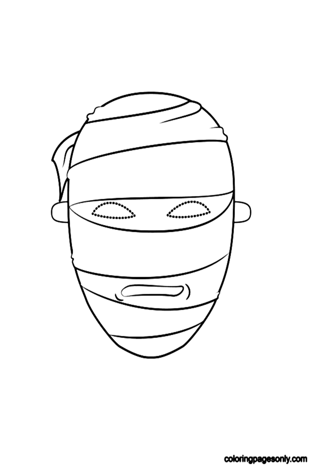 Mummy Mask Coloring Pages