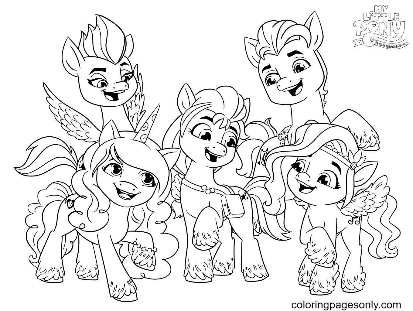 My Little Pony A New Generation G5 Coloring Page