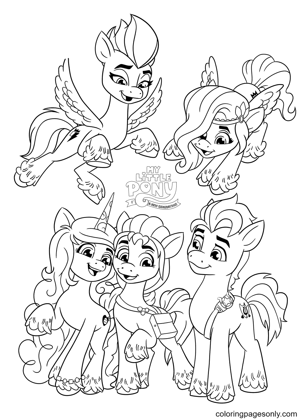 My Little Pony A New Generation movie Coloring Pages