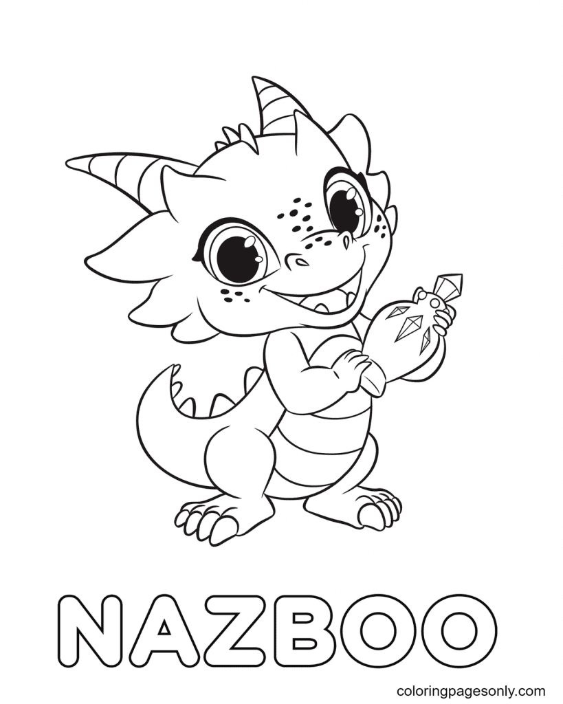 Nazboo é o dragão de estimação de Zeta em Shimmer and Shine