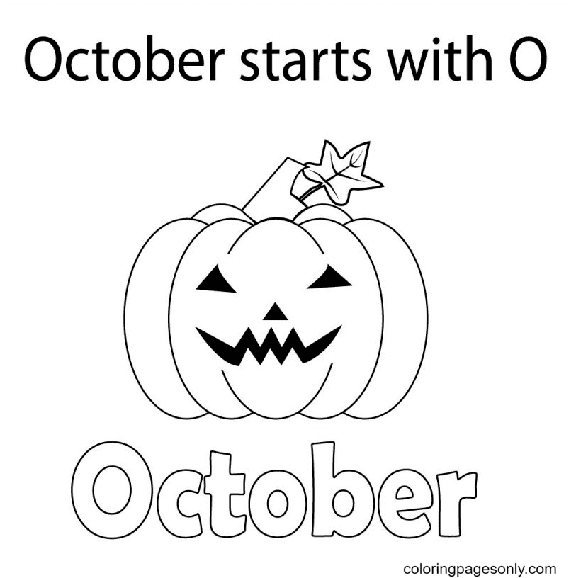 Octubre comienza con O a partir de octubre.