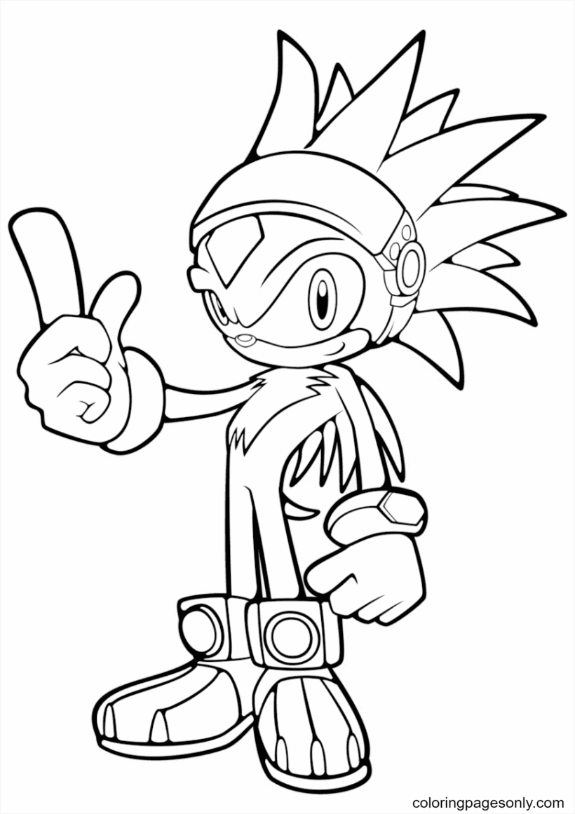 Odd Silver The Hedgehog Coloring Pages