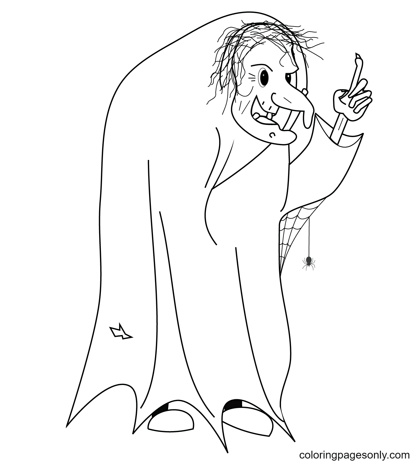 Old Witch Coloring Page