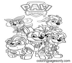 Pagina da colorare di Paw Patrol