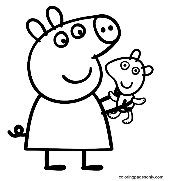 Peppa et l'ours en peluche de Peppa Pig