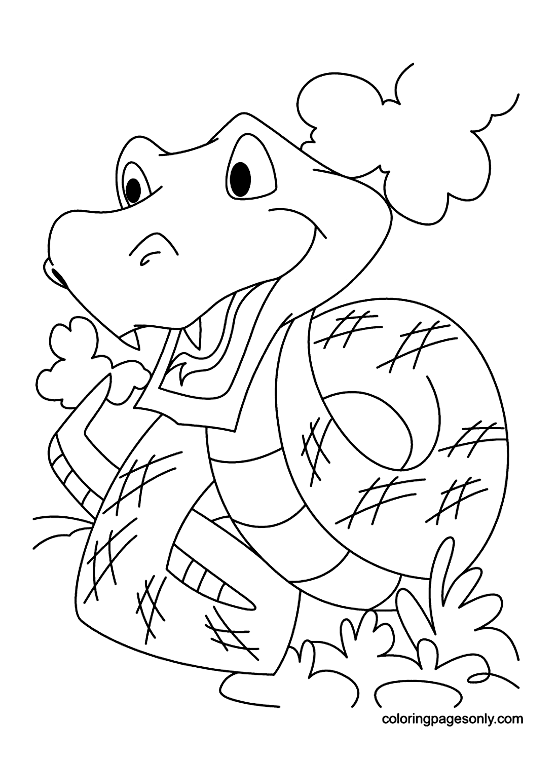 Photos of Snake Coloring Page