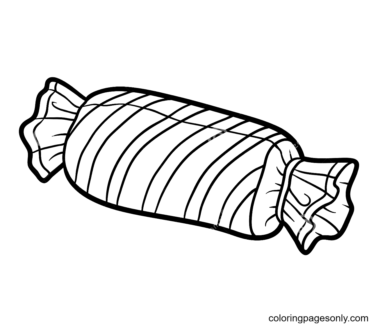 Pillow Candy Coloring Page