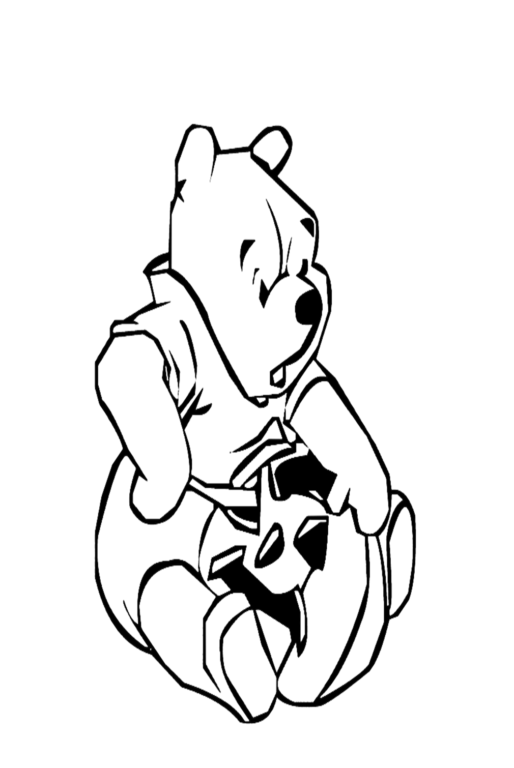 Pooh Carving Halloween Pumpkin Coloring Pages