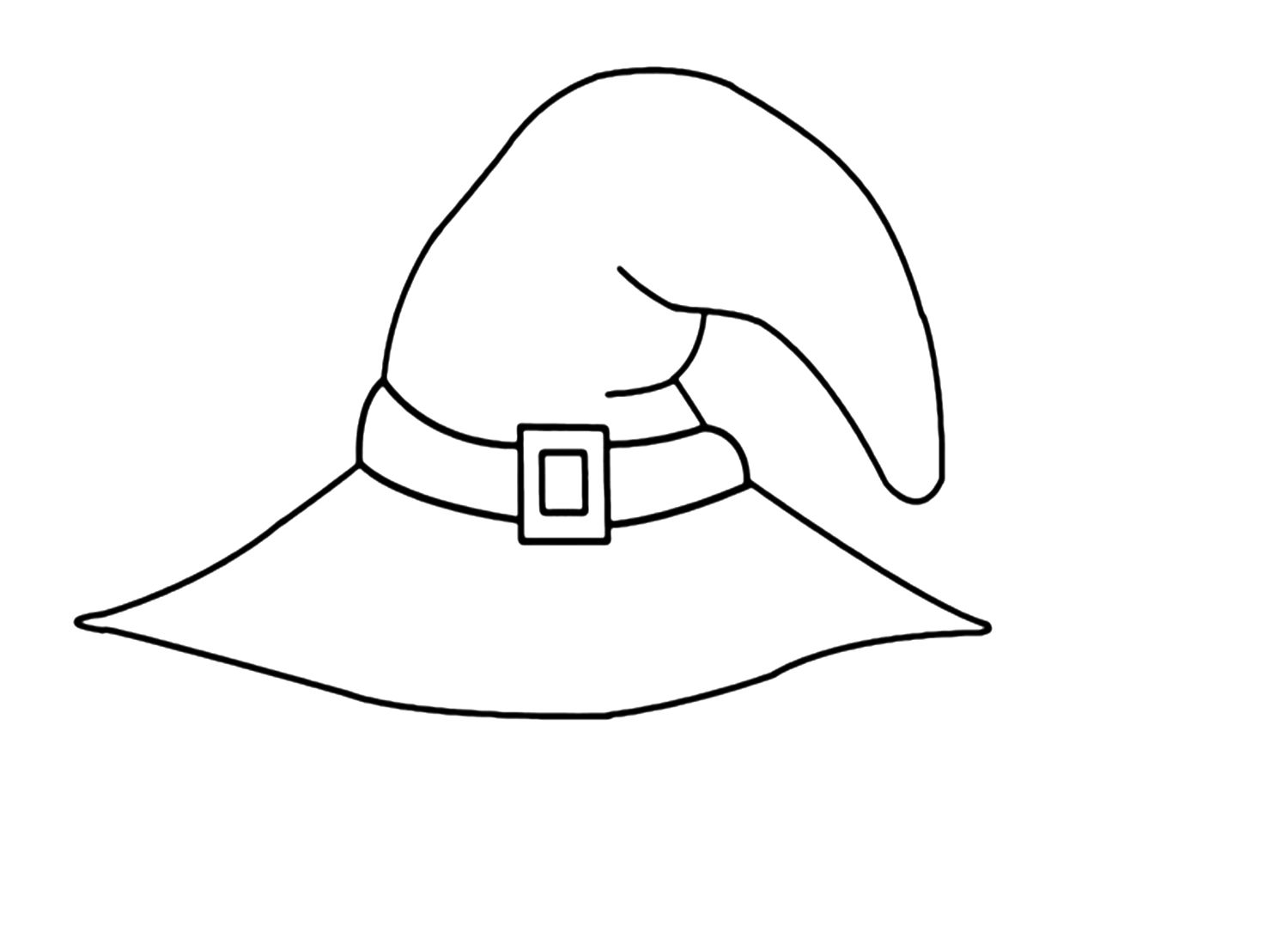 Pretty Witch Hat Coloring Pages
