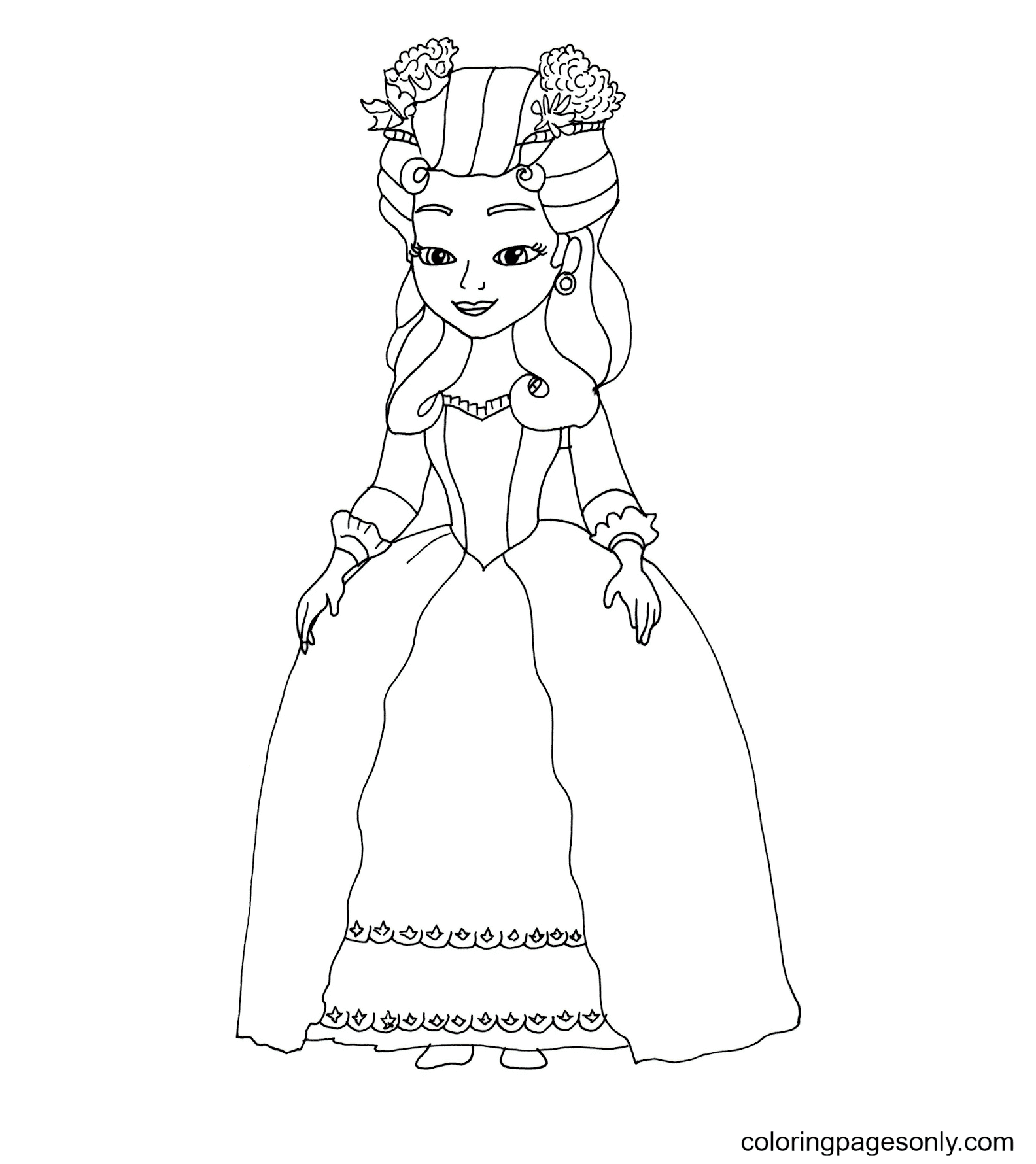 Princess Hildegard from Sofia the First Coloring Page