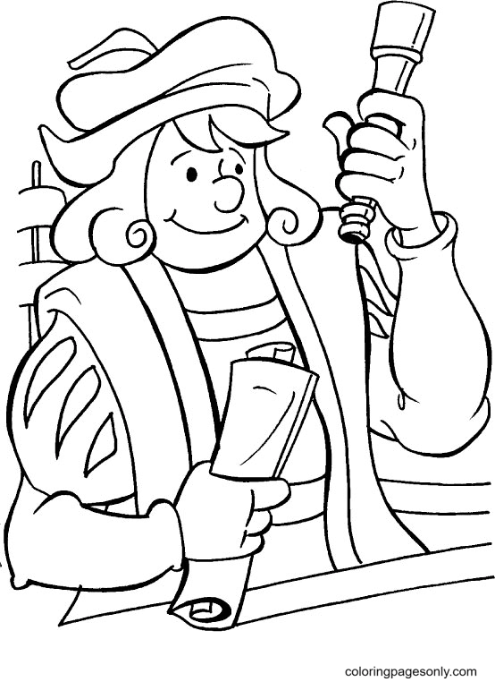 Printable Columbus Day Pictures Coloring Page