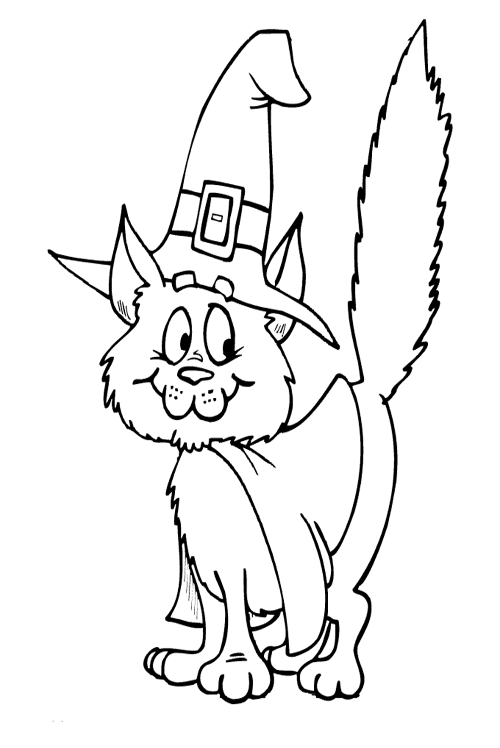 Printable Halloween Cat Coloring Pages