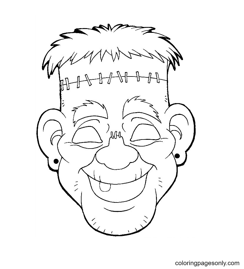 Printable Halloween Mask Coloring Pages