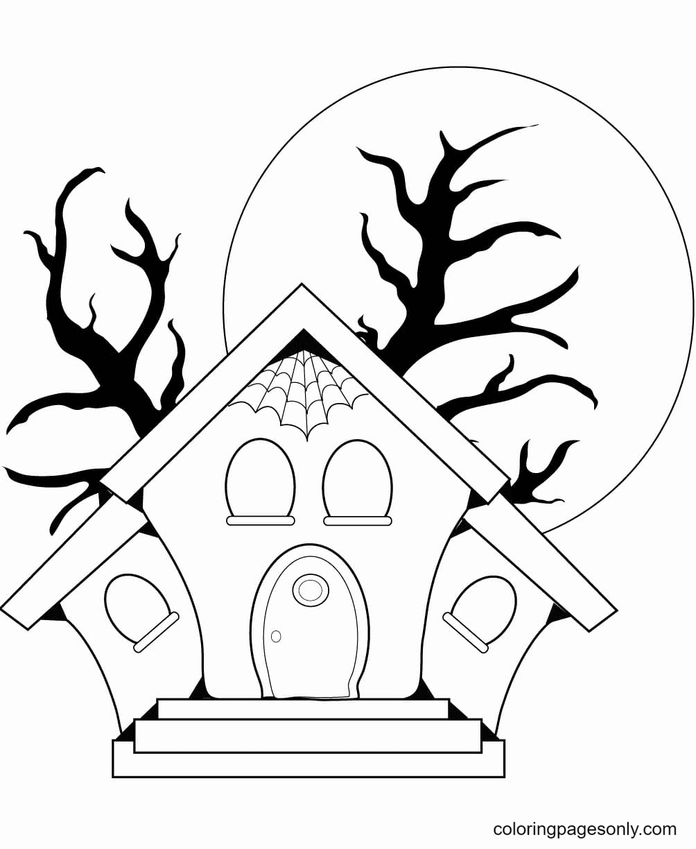 Printable Haunted House Coloring Pages Haunted House Coloring Pages Coloring Pages For Kids And Adults