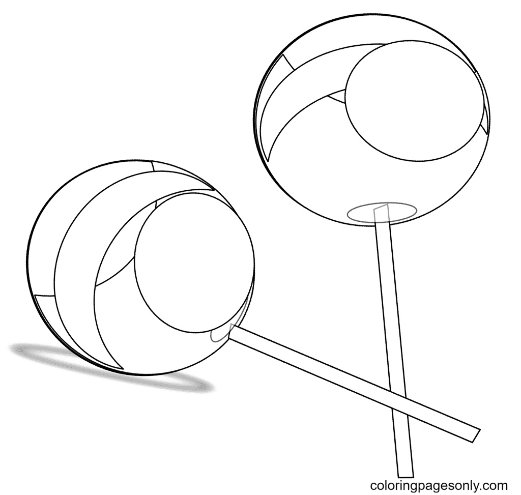 Printable Lollipop from Candy