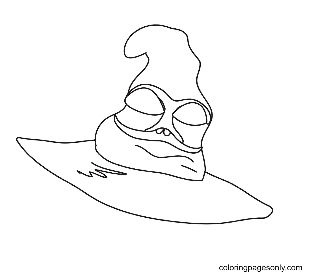 Printable Witch Hat Coloring Page