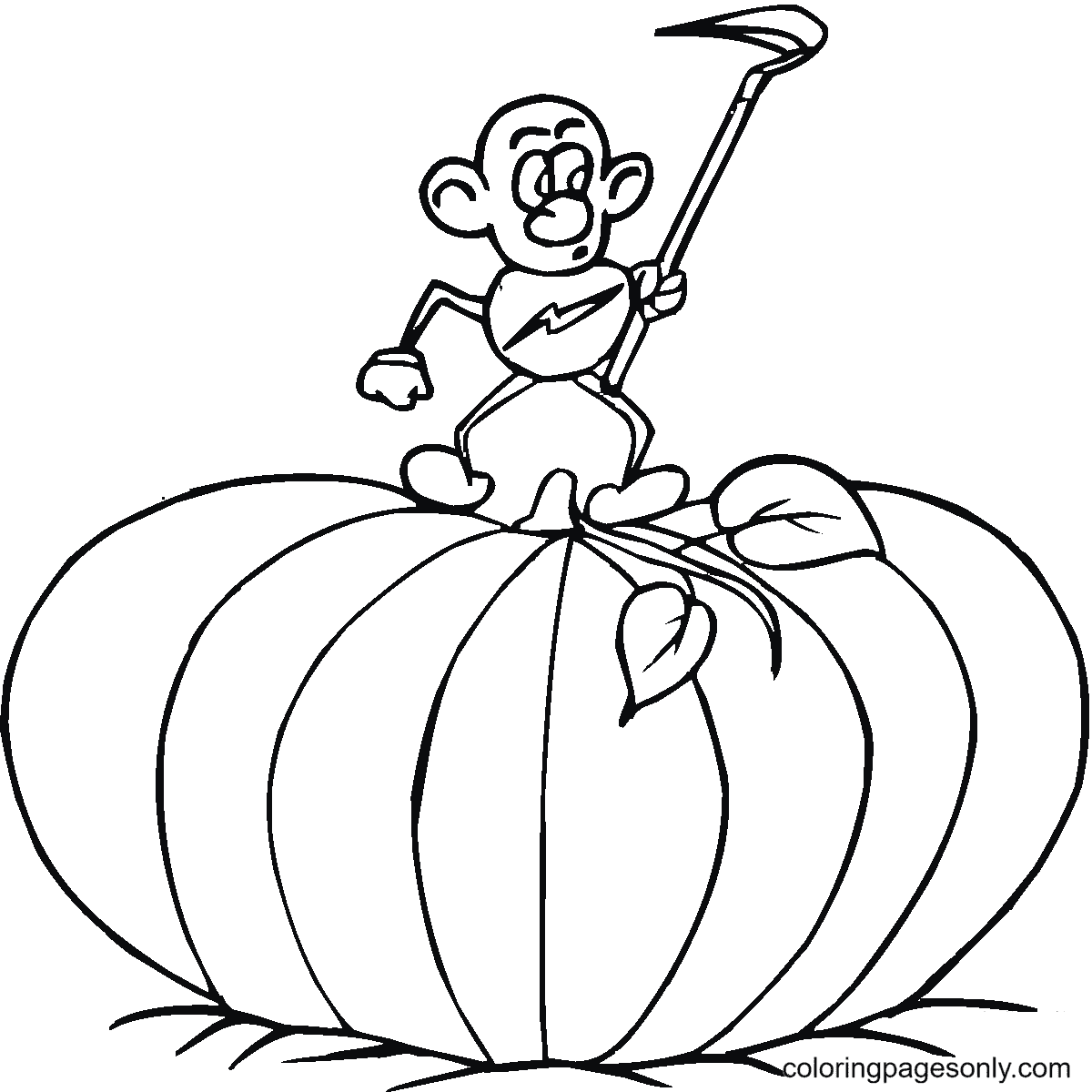 Pumpkin Dwarf Coloring Page