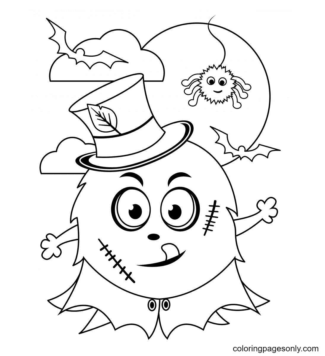 Pumpkin Halloween Marvelous Coloring Pages