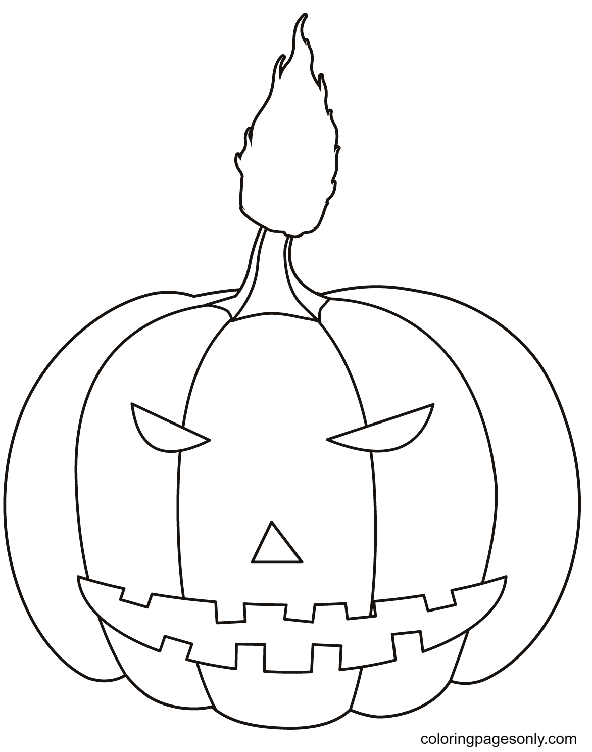 Pumpkin Halloween Coloring Page