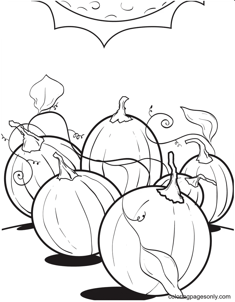 Pumpkin Patch Free Printable Coloring Page