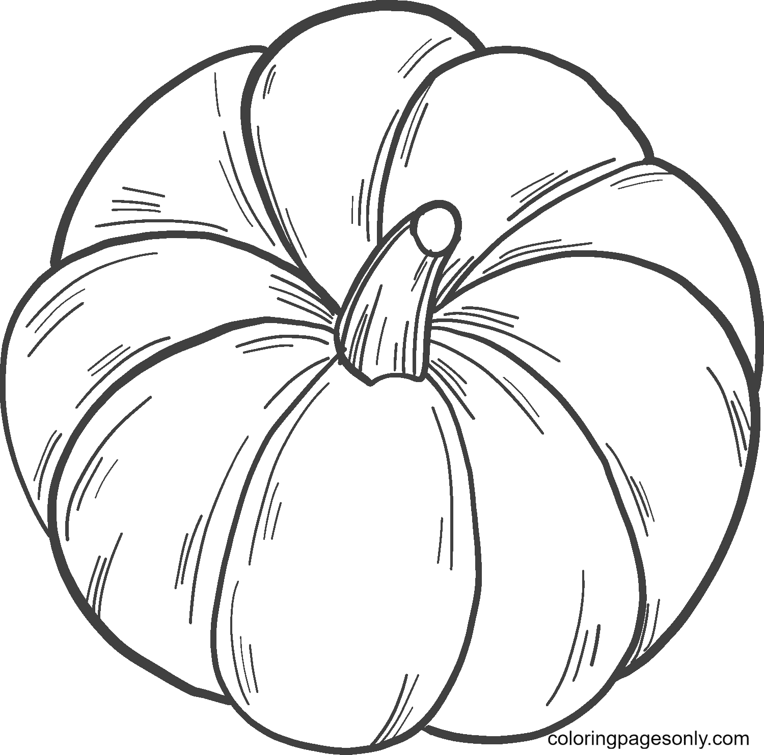 Pumpkin like a Flower Coloring Page